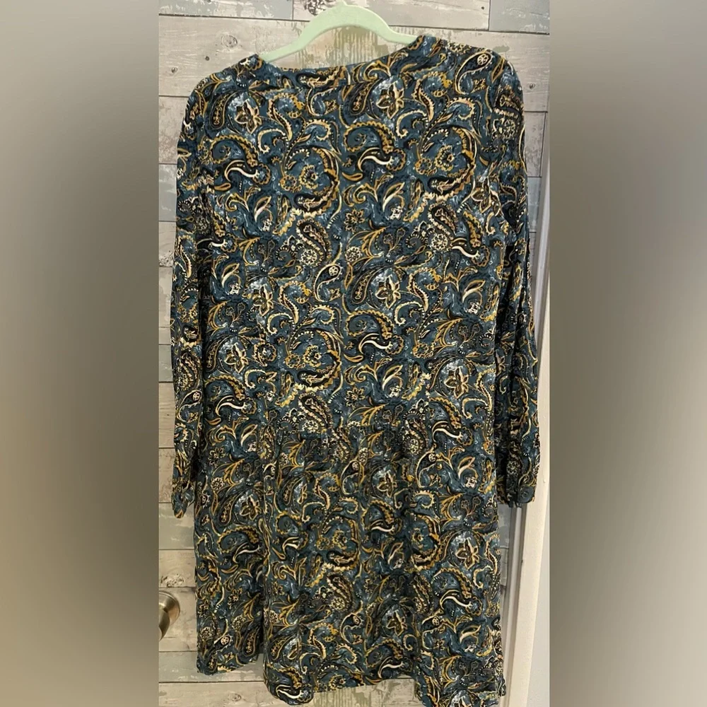 Bohemian Pocket-Detail Dress Garnet Hill size 10 - Picture 2 of 6